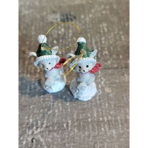 Happy Mouse mice mini ornament set Xmas decor